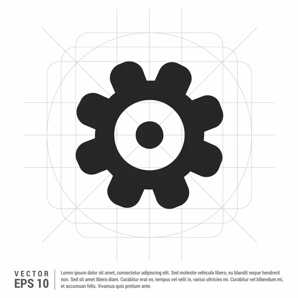 Icona ruota dentata — Vettoriale Stock