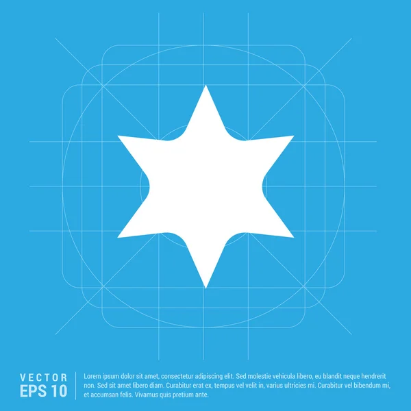 Hexagram star icon — Stock Vector