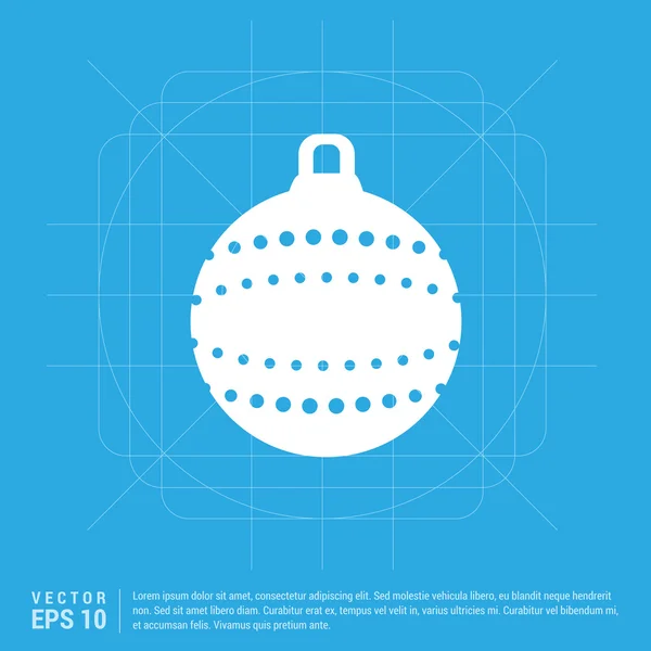 Weihnachtsball-Ikone. — Stockvektor