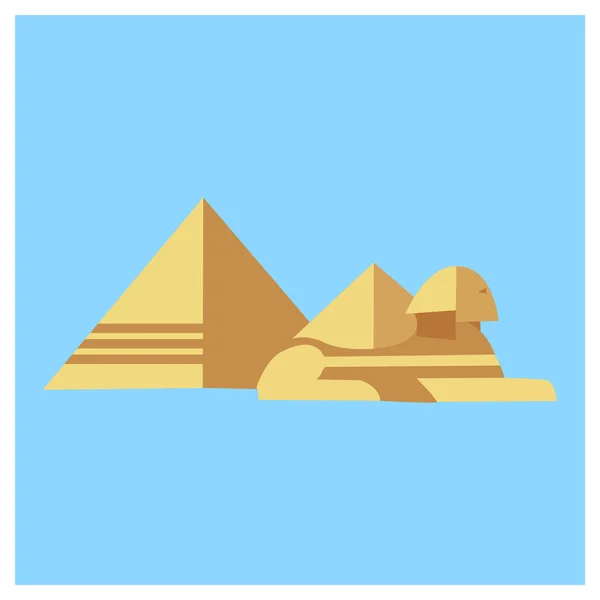 Pirámides antiguas en Egipto — Vector de stock