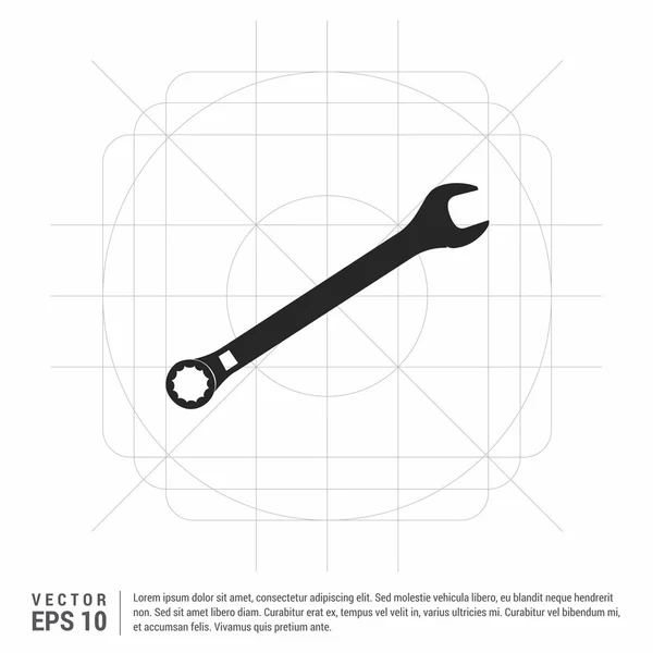 Wrench Web icon — Stock Vector