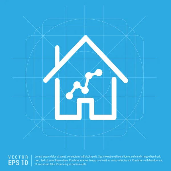 房子和日益增长的图图标 — 图库矢量图片