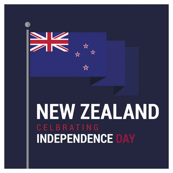 Νέα Ζηλανδία ημέρα ανεξαρτησίας αφίσα — Διανυσματικό Αρχείο