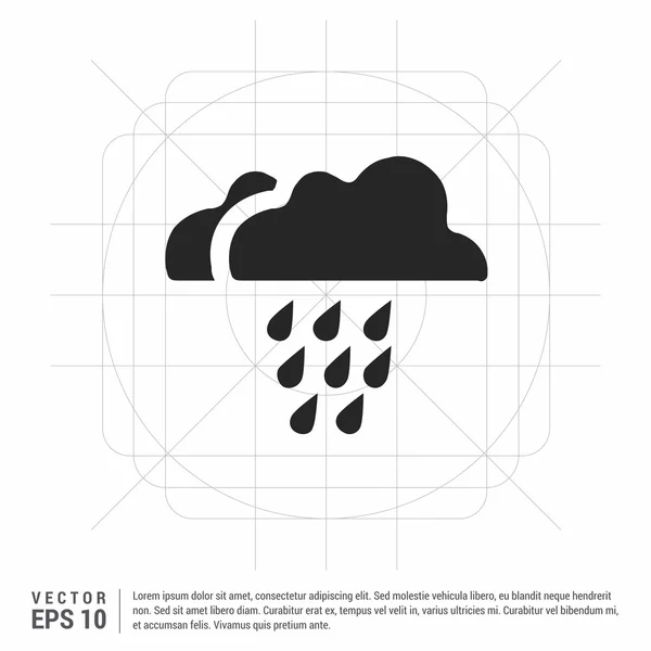 Icône Nuages de pluie — Image vectorielle