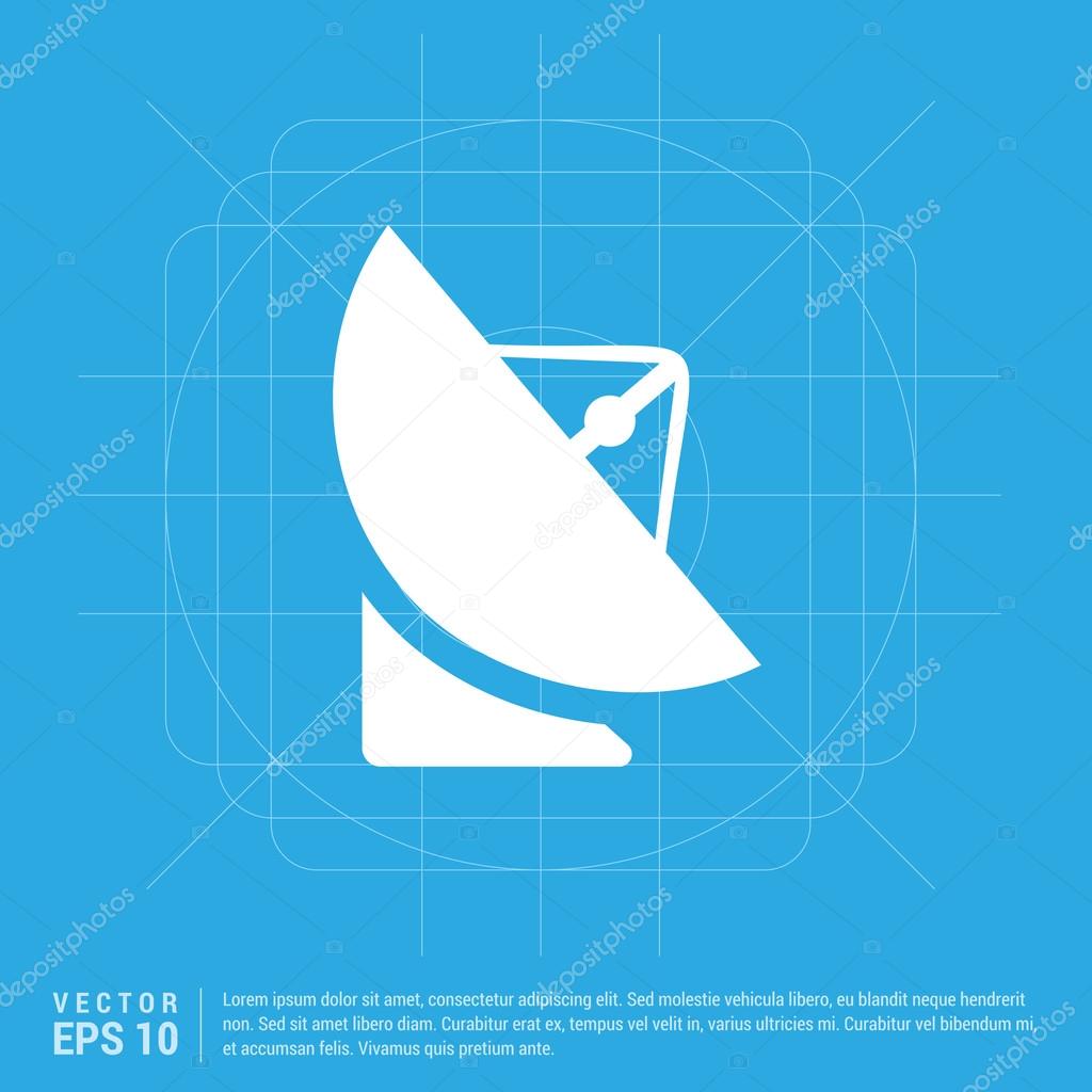 Satellite dish icon. vector illustration