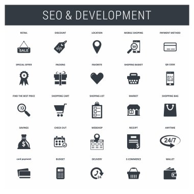 Evrensel web ve mobil Icon set.