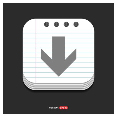 aşağı, ok simgesi indir