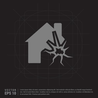 house accident icon clipart