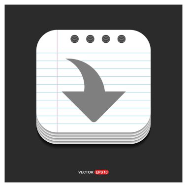 aşağı, ok simgesi indir