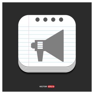 megafon veya hoparlör simgesini