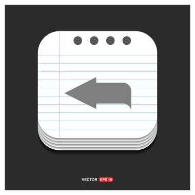 geri veya önceki simgesi