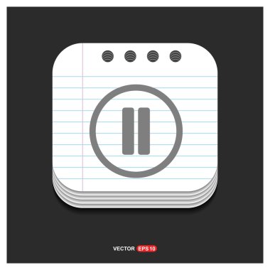 Duraklat medya oyuncu düğme simgesi