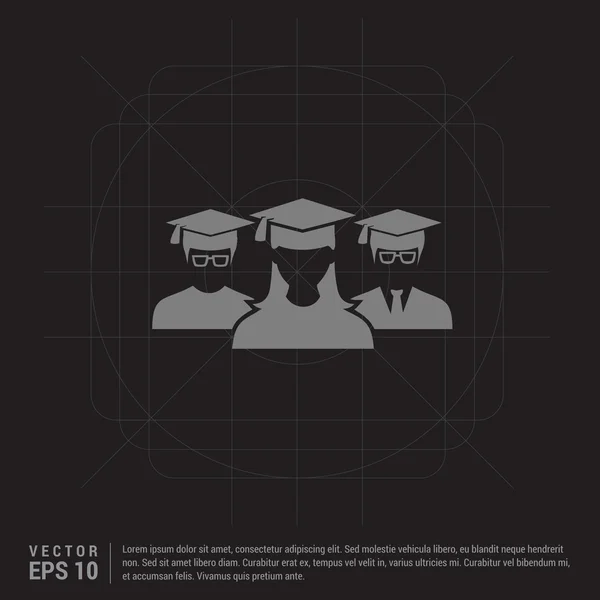 Icono de estudiantes graduados — Archivo Imágenes Vectoriales