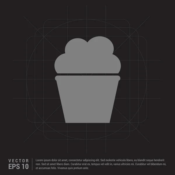Cupcake muffin icône — Image vectorielle