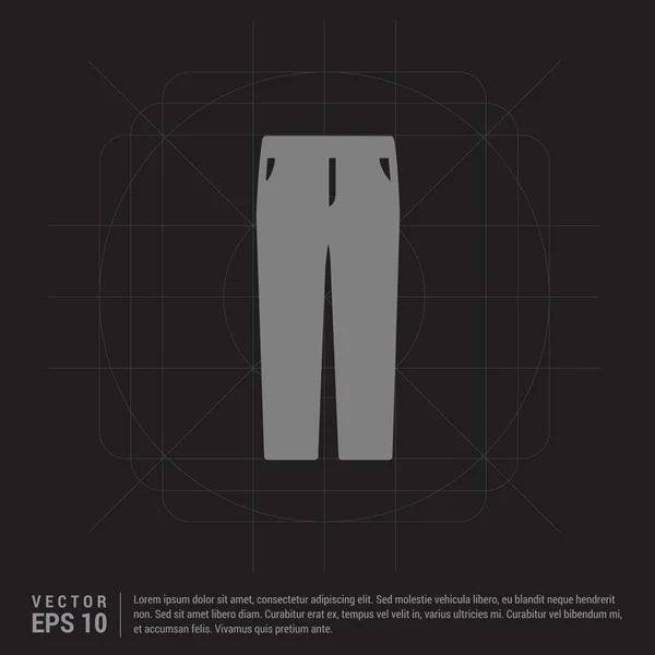 Иконка брюк плоская — стоковый вектор