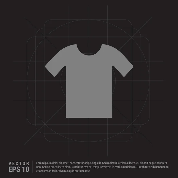 Ícone de t-shirt botão web — Vetor de Stock