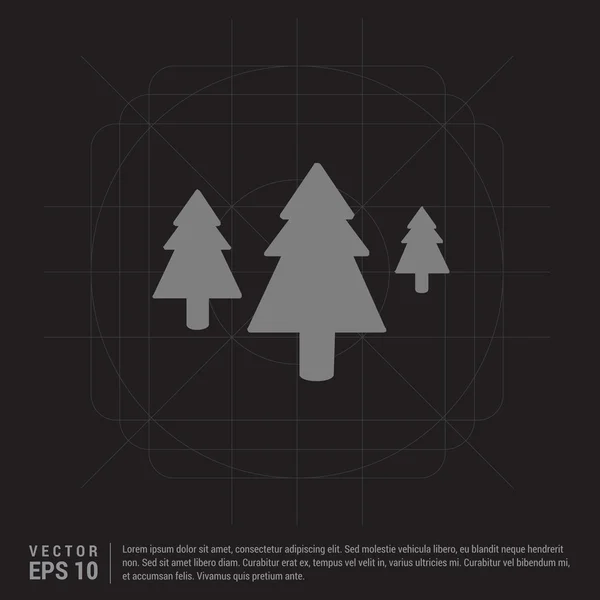 Icône arbres de Noël — Image vectorielle