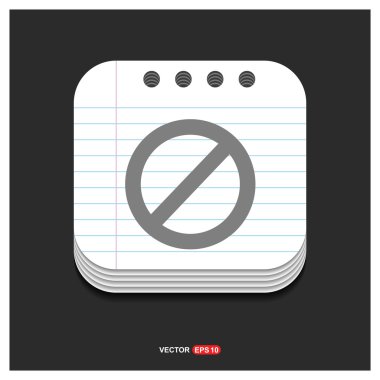 Yasağa aykırı düz simgesi