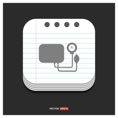 tıbbi mekanik tonometer simgesi