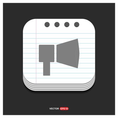 megafon veya hoparlör simgesini