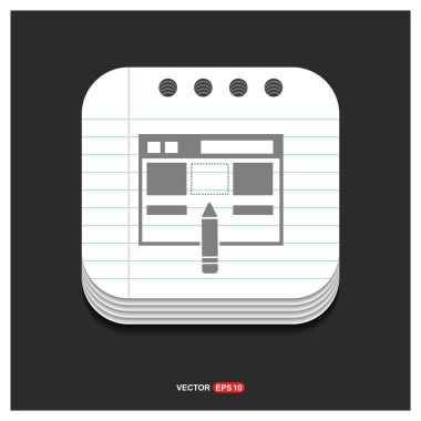 uygulama penceresi arabirimi simgesi kalem ile