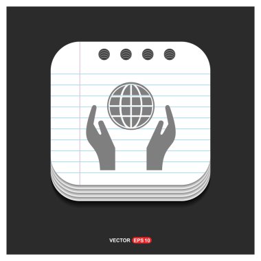 gezegeni koruma simgesigezegeni koruma vektör simgesi