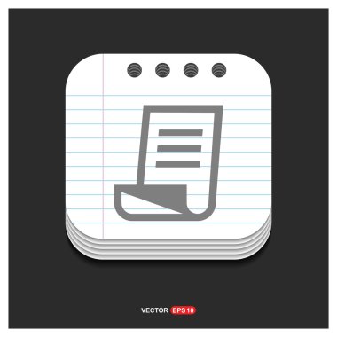 Not defteri simgesi, düz tasarım.