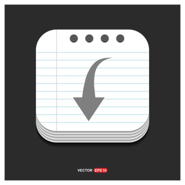 aşağı, ok simgesi indir