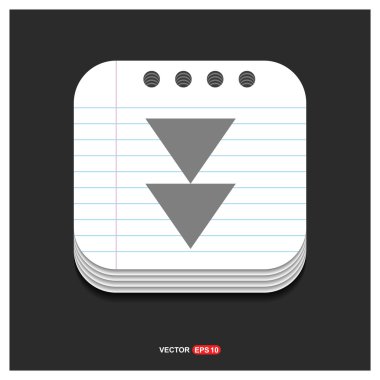 aşağı, ok simgesi indir