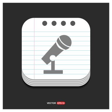 piktogram mikrofon simgesi