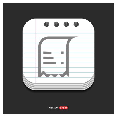 Kağıt metin belge simgesi