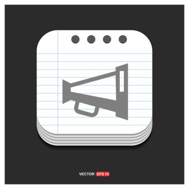 megafon hoparlörü simgesi