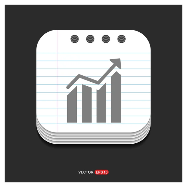 Progress chart Icon. — Stock Vector