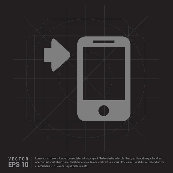 Icône web de téléphone mobile . — Image vectorielle