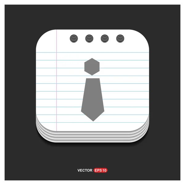 Icono de corbata de negocios — Vector de stock