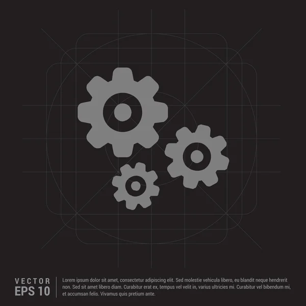 Gears web pictogram — Stockvector