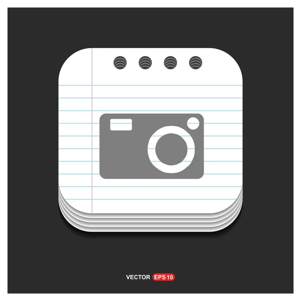 Foto fotocamera icona — Vettoriale Stock