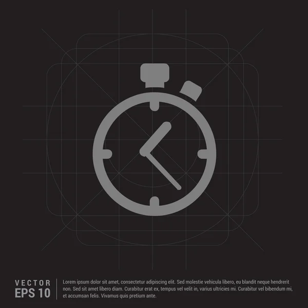 Reloj plano icono de la aplicación web — Vector de stock