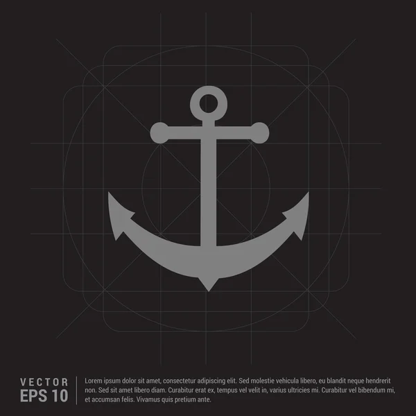 Иконка морского якоря — стоковый вектор