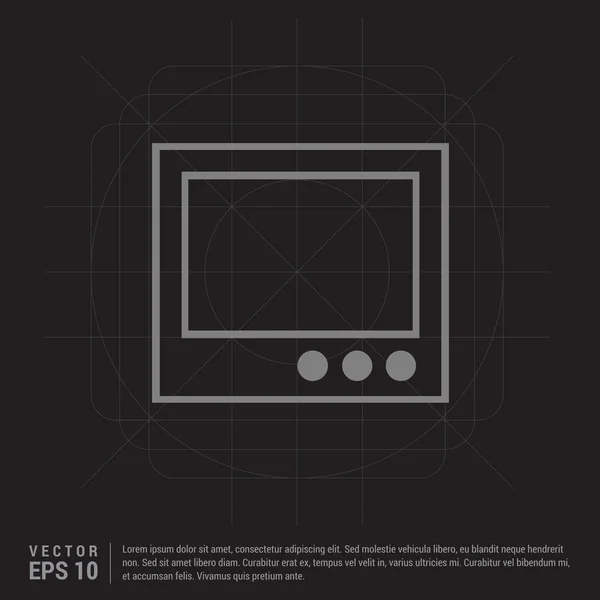 TV web pictogram — Stockvector