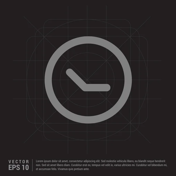 Reloj plano icono de la aplicación web — Vector de stock