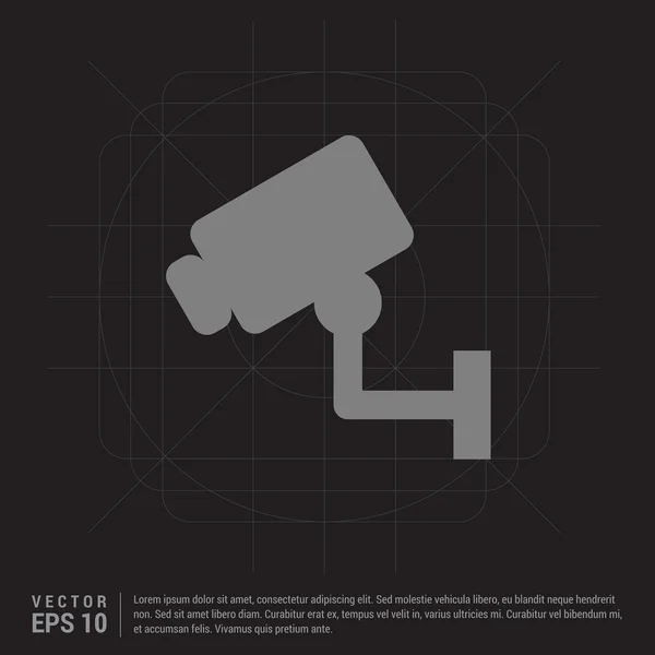 Security camera platte-pictogram — Stockvector