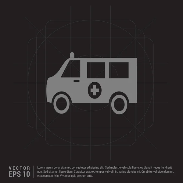 Ambulans bil ikonen — Stock vektor