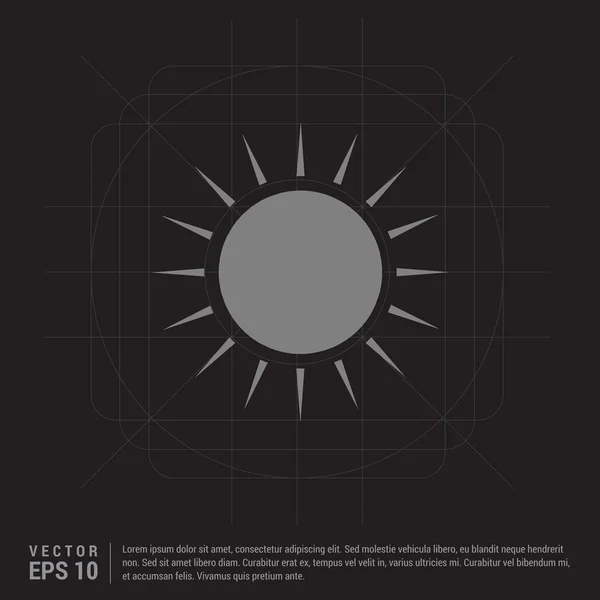 Icône web Sun — Image vectorielle