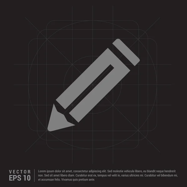 Flachbild-Bleistift-Symbol — Stockvektor