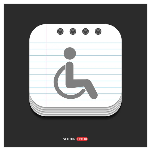 Ícone de pessoa com deficiência . — Vetor de Stock