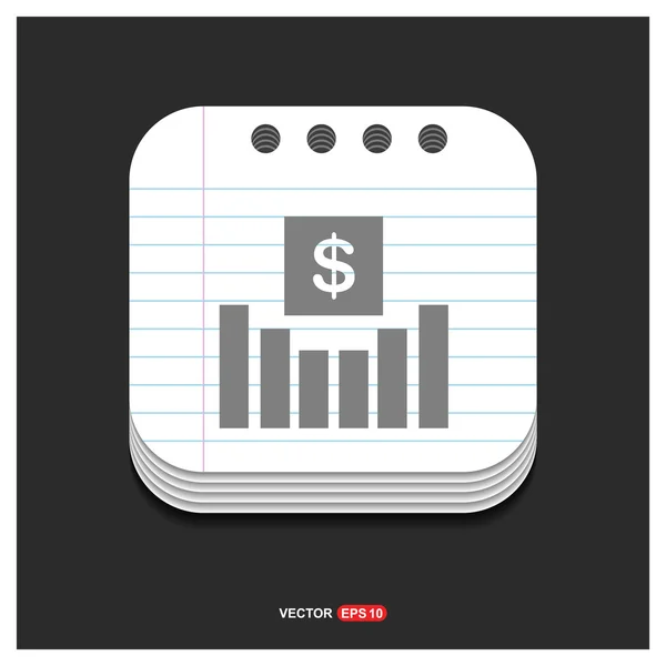 Wirtschaftsdiagramm-Symbol — Stockvektor