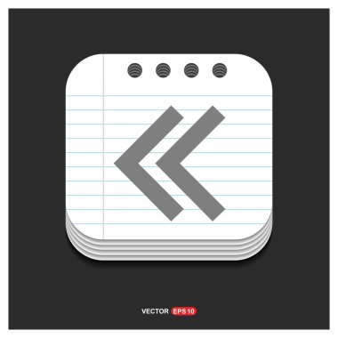 geri veya önceki simgesi