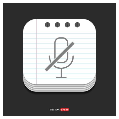 piktogram mikrofon simgesi