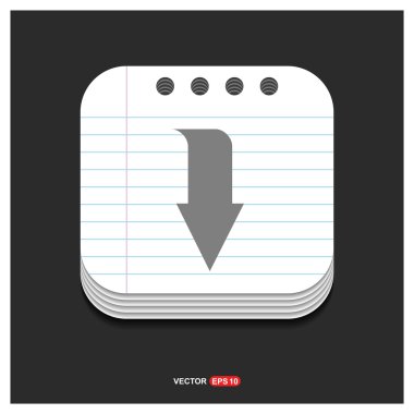 aşağı, ok simgesi indir